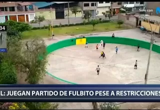 San Juan de Lurigancho: Personas juegan partido de fulbito pese a restricciones