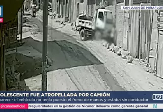 San Juan de Miraflores: Adolescente en UCI tras ser atropellada por camión