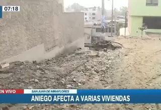 San Juan de Miraflores: Aniego afecta a viviendas
