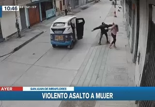 San Juan de Miraflores: Delincuente asaltó violentamente a mujer para robarle celular