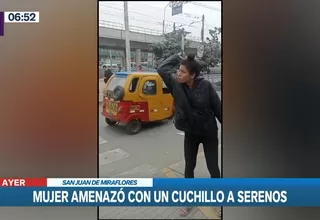 San Juan de Miraflores: Extranjera intentó agredir a serenos con un cuchillo