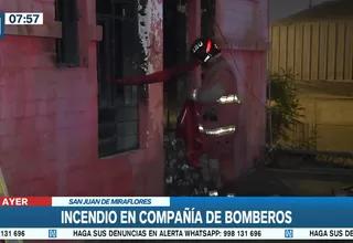 San Juan de Miraflores: Incendio destruyó segundo piso de Compañía de Bomberos