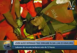 SJM: rescatan a obrero que terminó atrapado en una zanja durante 12 horas
