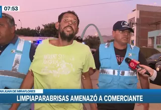 San Juan de Miraflores: Policía detuvo a hombre que amenazaba a conductores para exigir dinero