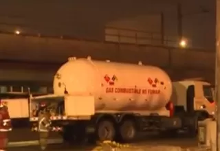 San Juan de Miraflores: Se registró fuga de gas de camión cisterna