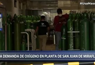 San Juan de Miraflores: Se registró una baja demanda por oxígeno en una planta del distrito
