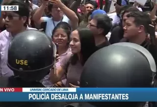 San Marcos: Congresistas Bazán, Luque y Cortez intentan ingresar en medio de operación policial