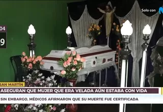 San Martín: Familiares descubren que mujer que era velada aún estaba viva
