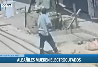 San Martín de Porres: Dos albañiles murieron electrocutados al chocar fierros con cables