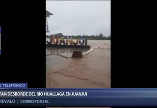 San Martín: reportan desborde del río Huallaga en la zona de Juanjuí
