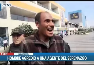San Miguel: Hombre agredió a una agente de Serenazgo en intervención