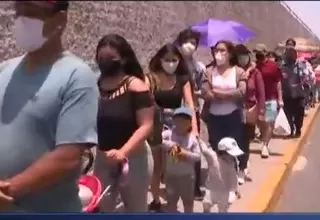 San Miguel: Ciudadanos forman largas colas para ingresar al Parque de las Leyendas 