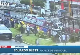 San Miguel: Nueve personas resultaron heridas luego de que cúster impactara contra panel