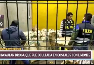 Santa Anita: incautan droga ocultada en costales con limones