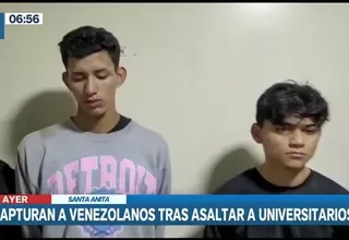 Santa Anita: Policía capturó a venezolanos tras asaltar a universitarios 