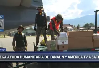 10 toneladas de ayuda humanitaria de Canal N y América TV llegan a Satipo