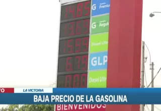 Se registra una baja en el precio de la gasolina