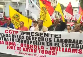 Se registra marcha en rechazo al Gobierno en el Centro de Lima