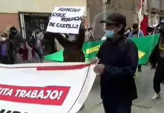 Se registran manifestaciones durante desarrollo del Consejo Descentralizado en Huancayo