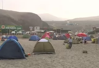 Semana Santa: familias acampan en playa León Dormido 