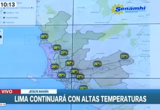 Senamhi advierte temperaturas de hasta 38 grados en Lima