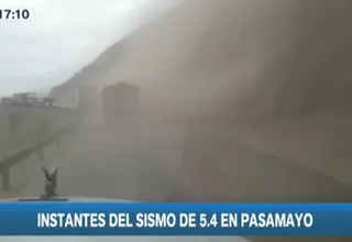 Sismo generó deslizamiento de tierra en Pasamayo