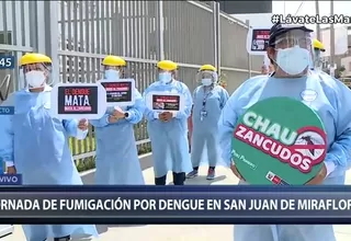 San Juan de Miraflores: El Minsa realiza jornada de fumigación por dengue 