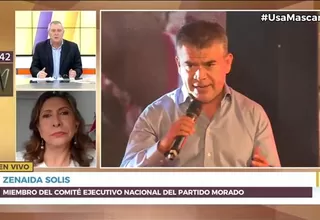 Zenaida Solís: "Julio Guzmán no ha dicho que va a atornillarse en el Partido Morado"