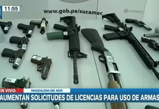 Sucamec: Aumentan solicitudes de licencias para uso de armas