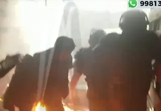 Surco: Personal de fiscalización es atacado con bombas molotov