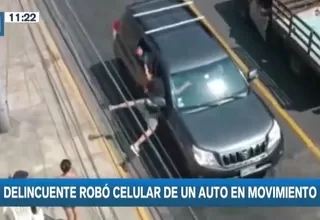 Chorrillos: Delincuente arrebató un celular de un auto en movimiento