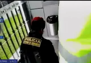 Surco: agentes PNP frustraron asalto a jubilados en cajero del Banco de la Nación