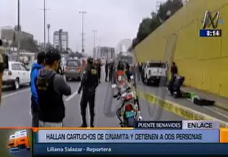 Surco: Policía halló maleta con explosivos bajo el puente Benavides