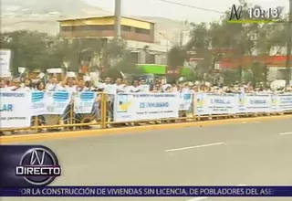 Surco: vecinos protestaron nuevamente contra el intercambio vial del Puente Benavides