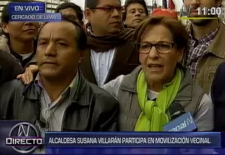 Susana Villarán encabezó marcha de vecinos que exigen título de propiedad