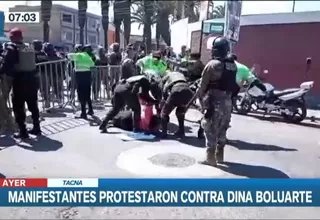 Tacna: Ciudadanos protestaron contra presidenta Dina Boluarte 