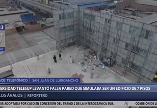 Telesup levantó falsa fachada en local para aparentar ser edificio de 7 pisos
