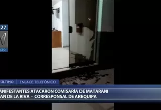Tía María: manifestantes causaron destrozos en comisaría de Matarani