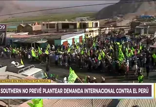 Tía María: Southern no prevé plantear demanda internacional contra el Perú