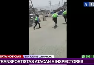 Transportistas atacan a inspectores a pedradas tras intervención