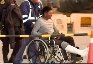 Trasladan a policías heridos en violentas manifestaciones hacia Lima