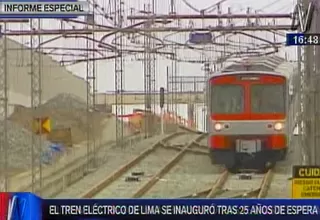 El tren eléctrico de Lima se inauguró tras 25 años de espera