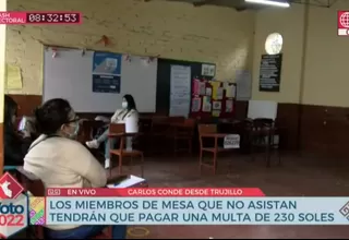 Trujillo: Ausencia de miembros de mesa impide sufragio de electorales 