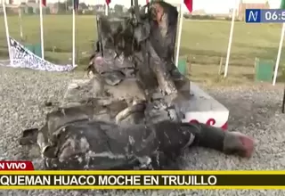 Trujillo: "Huaco de la fertilidad" de Moche fue quemado por completo