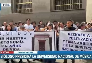 Universidad Nacional de Música: Alumnos protestan por destitución de la titular del centro de estudios