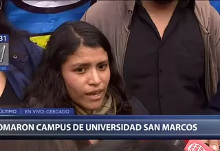 Universidad San Marcos: alumnos afirman que buscan mesa de diálogo para sus reclamos