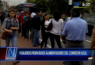 Usuarios del Corredor Azul piden implementación de rutas alimentadoras