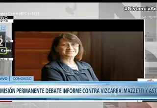VacunaGate: Pilar Mazzetti cuestionó informe final de comisión investigadora del Congreso