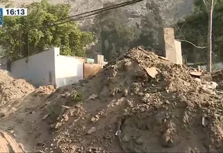 Vecinos exigen a la Municipalidad de Chaclacayo culminar labores de limpieza tras caída de huaicos