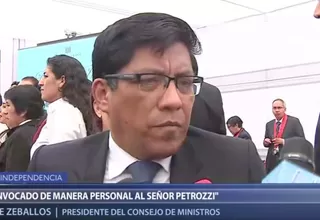 Vicente Zeballos citó al ministro Francisco Petrozzi por salida de Hugo Coya